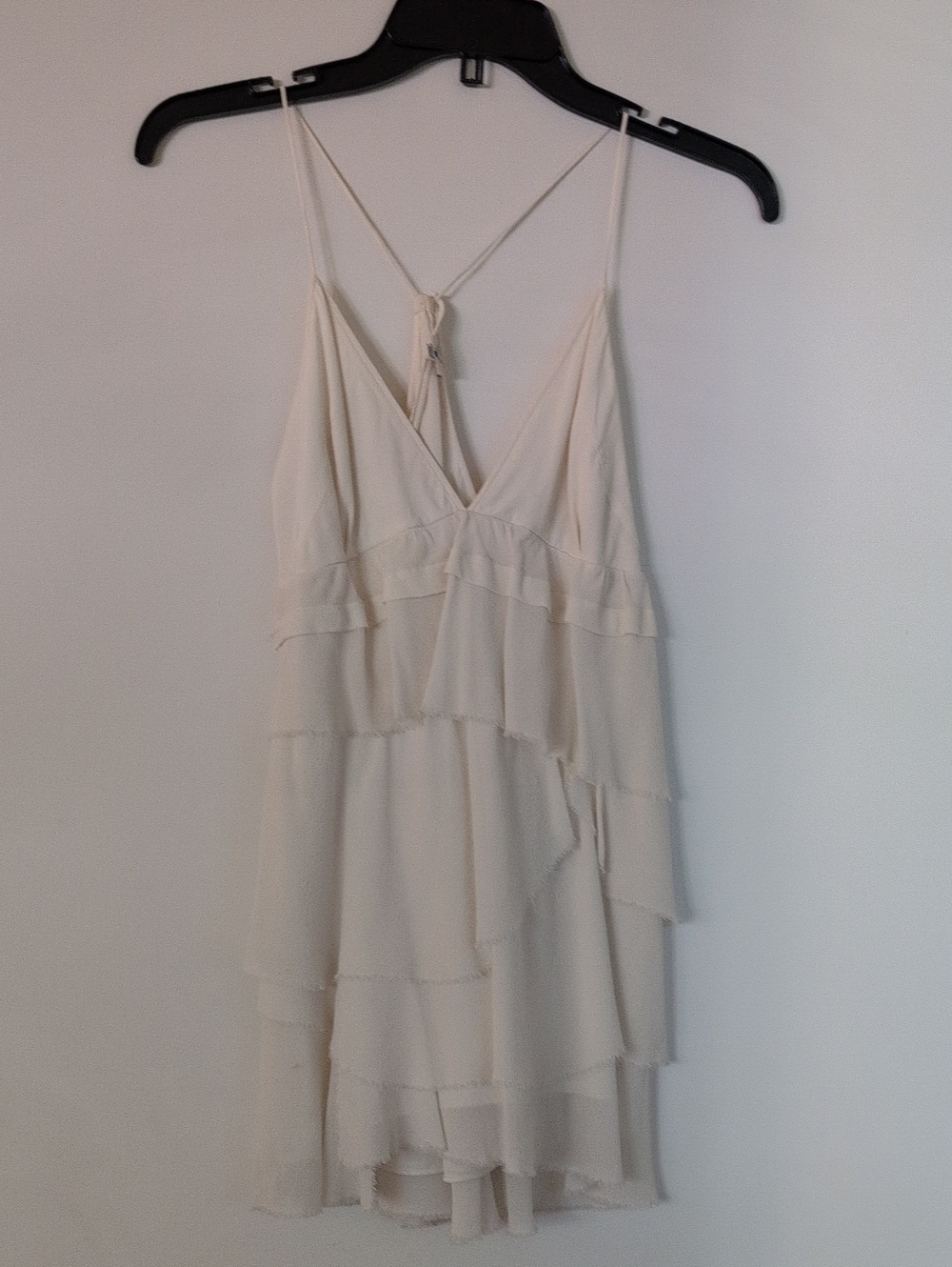 Ivory Ruffled Spaghetti Strap Top